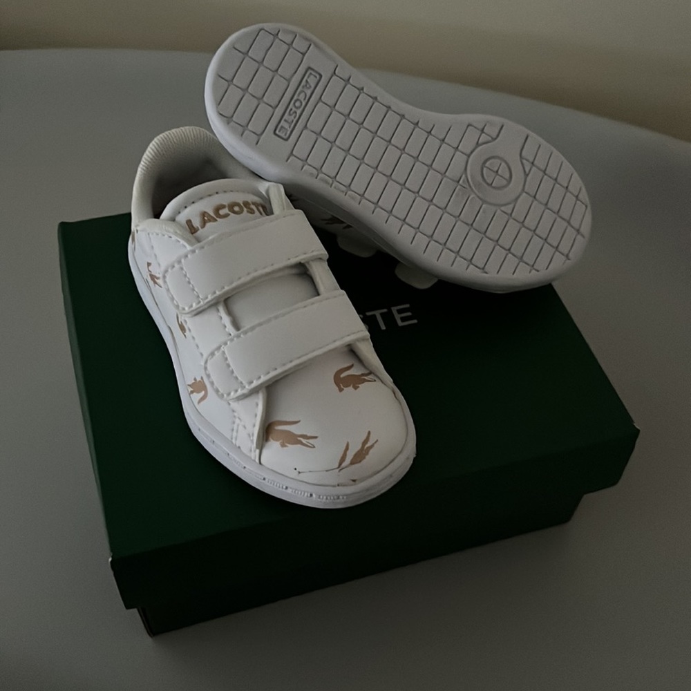 Brand new infant Lacoste carnaby evo with tags.